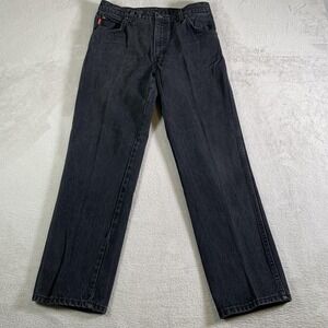 Vintage Bugle Boy Jeans Mens 32x30 Black Straight Leg‎ Denim 90s Made In USA